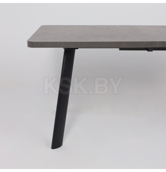 Стол LEON LUX RADIAL-160, раздвижной 160(205)х90, Дымчатая керамика/Чёрный (123612) 