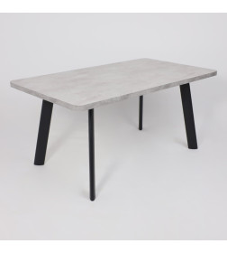 Стол LEON LUX RADIAL-160, раздвижной 160(205)х90, Серый сланец/Чёрный