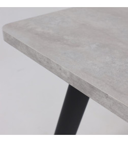 Стол LEON LUX RADIAL-160, раздвижной 160(205)х90, Серый сланец/Чёрный