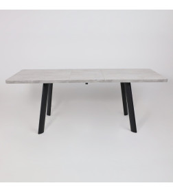 Стол LEON LUX RADIAL-160, раздвижной 160(205)х90, Серый сланец/Чёрный