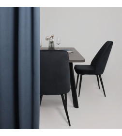 Стол LEON LUX RADIAL-180, раздвижной 180(240)х95, Дымчатая керамика/Чёрный