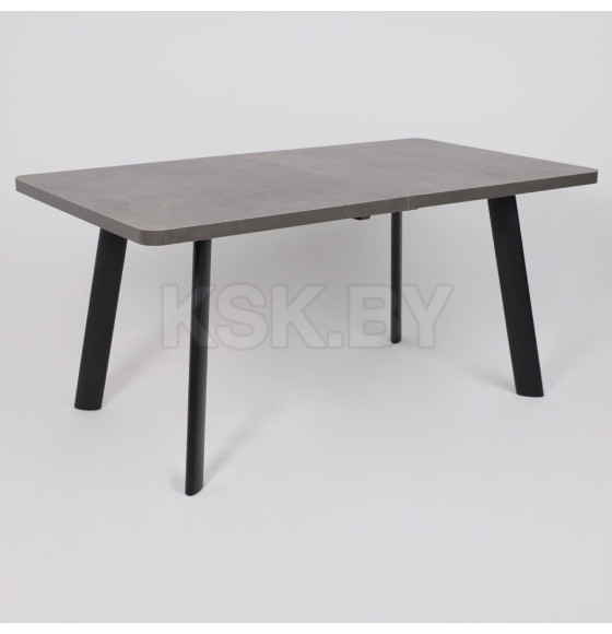 Стол LEON LUX RADIAL-180, раздвижной 180(240)х95, Дымчатая керамика/Чёрный (123615) 