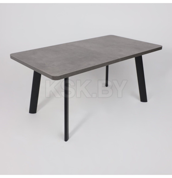 Стол LEON LUX RADIAL-180, раздвижной 180(240)х95, Дымчатая керамика/Чёрный (123615) 