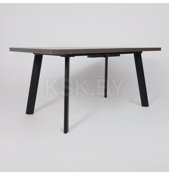 Стол LEON LUX RADIAL-180, раздвижной 180(240)х95, Дымчатая керамика/Чёрный (123615) 