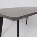 Стол LEON LUX RADIAL-180, раздвижной 180(240)х95, Дымчатая керамика/Чёрный (123615) 