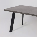 Стол LEON LUX RADIAL-180, раздвижной 180(240)х95, Дымчатая керамика/Чёрный (123615) 