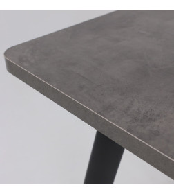 Стол LEON LUX RADIAL-180, раздвижной 180(240)х95, Дымчатая керамика/Чёрный