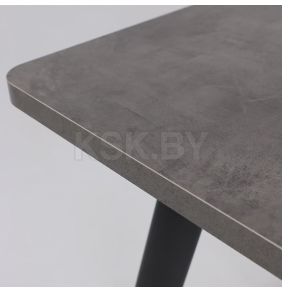 Стол LEON LUX RADIAL-180, раздвижной 180(240)х95, Дымчатая керамика/Чёрный (123615) 