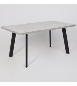 Стол LEON LUX RADIAL-180, раздвижной 180(240)х95, Серый сланец/Чёрный