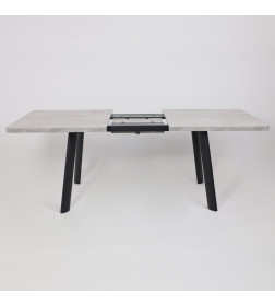 Стол LEON LUX RADIAL-180, раздвижной 180(240)х95, Серый сланец/Чёрный