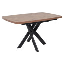 Стол LEONEL-130, раздвижной 130(165)х85, Дуб Веллингтон/Черный (123623) 