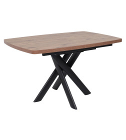 Стол LEONEL-130, раздвижной 130(165)х85, Дуб Веллингтон/Черный