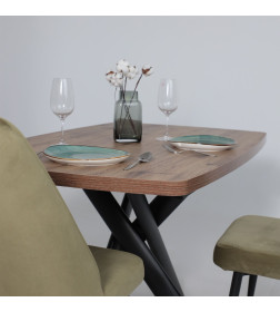 Стол LEONEL-130, раздвижной 130(165)х85, Дуб Веллингтон/Черный