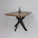 Стол LEONEL-130, раздвижной 130(165)х85, Дуб Веллингтон/Черный (123623) 