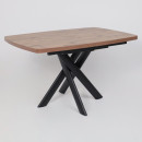 Стол LEONEL-130, раздвижной 130(165)х85, Дуб Веллингтон/Черный (123623) 