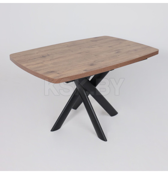 Стол LEONEL-130, раздвижной 130(165)х85, Дуб Веллингтон/Черный (123623) 