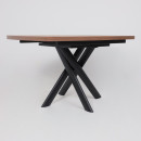 Стол LEONEL-130, раздвижной 130(165)х85, Дуб Веллингтон/Черный (123623) 