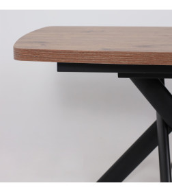 Стол LEONEL-130, раздвижной 130(165)х85, Дуб Веллингтон/Черный