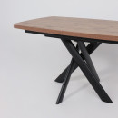 Стол LEONEL-130, раздвижной 130(165)х85, Дуб Веллингтон/Черный (123623) 