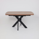 Стол LEONEL-130, раздвижной 130(165)х85, Дуб Веллингтон/Черный (123623) 