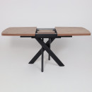 Стол LEONEL-130, раздвижной 130(165)х85, Дуб Веллингтон/Черный (123623) 