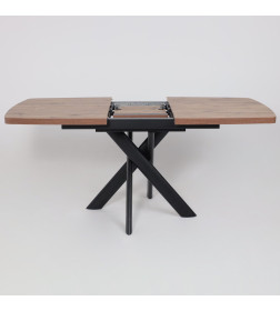 Стол LEONEL-130, раздвижной 130(165)х85, Дуб Веллингтон/Черный