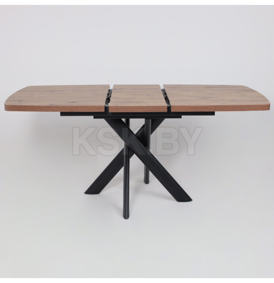 Стол LEONEL-130, раздвижной 130(165)х85, Дуб Веллингтон/Черный (123623) 