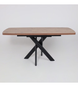 Стол LEONEL-130, раздвижной 130(165)х85, Дуб Веллингтон/Черный