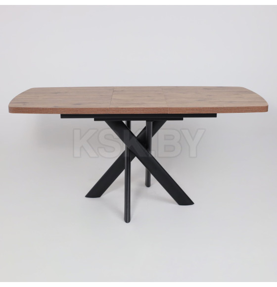 Стол LEONEL-130, раздвижной 130(165)х85, Дуб Веллингтон/Черный (123623) 