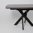 Стол LEONEL-130, раздвижной 130(165)х85, Дымчатая керамика/Черный (123624) 