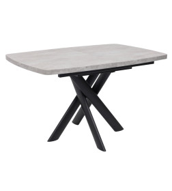 Стол LEONEL-130, раздвижной 130(165)х85, Серый сланец/Черный