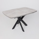 Стол LEONEL-130, раздвижной 130(165)х85, Серый сланец/Черный (123626) 