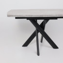 Стол LEONEL-130, раздвижной 130(165)х85, Серый сланец/Черный (123626) 