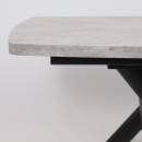 Стол LEONEL-130, раздвижной 130(165)х85, Серый сланец/Черный (123626) 