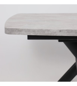 Стол LEONEL-130, раздвижной 130(165)х85, Серый сланец/Черный