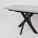 Стол LEONEL-130, раздвижной 130(165)х85, Серый сланец/Черный (123626) 