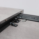 Стол LEONEL-130, раздвижной 130(165)х85, Серый сланец/Черный (123626) 