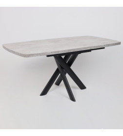 Стол LEONEL-130, раздвижной 130(165)х85, Серый сланец/Черный