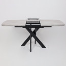 Стол LEONEL-130, раздвижной 130(165)х85, Серый сланец/Черный (123626) 