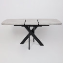 Стол LEONEL-130, раздвижной 130(165)х85, Серый сланец/Черный (123626) 