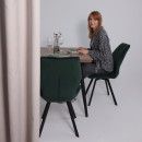 Стол BORG RADIAL-120, раздвижной 120(160)х80, Дуб Веллингтон/Чёрный (120040) 