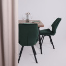 Стол BORG RADIAL-120, раздвижной 120(160)х80, Дуб Веллингтон/Чёрный (120040) 