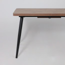 Стол BORG RADIAL-120, раздвижной 120(160)х80, Дуб Веллингтон/Чёрный (120040) 