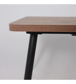 Стол BORG RADIAL-120, раздвижной 120(160)х80, Дуб Веллингтон/Чёрный