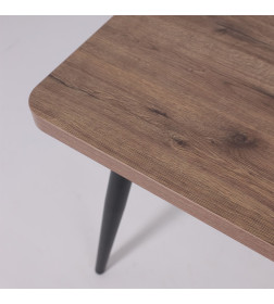 Стол BORG RADIAL-120, раздвижной 120(160)х80, Дуб Веллингтон/Чёрный