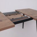 Стол BORG RADIAL-120, раздвижной 120(160)х80, Дуб Веллингтон/Чёрный (120040) 