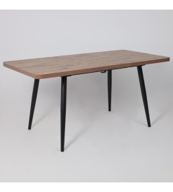 Стол BORG RADIAL-120, раздвижной 120(160)х80, Дуб Веллингтон/Чёрный