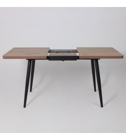 Стол BORG RADIAL-120, раздвижной 120(160)х80, Дуб Веллингтон/Чёрный