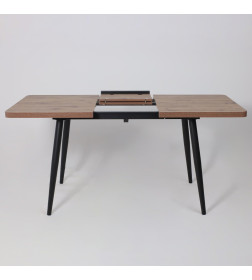 Стол BORG RADIAL-120, раздвижной 120(160)х80, Дуб Веллингтон/Чёрный