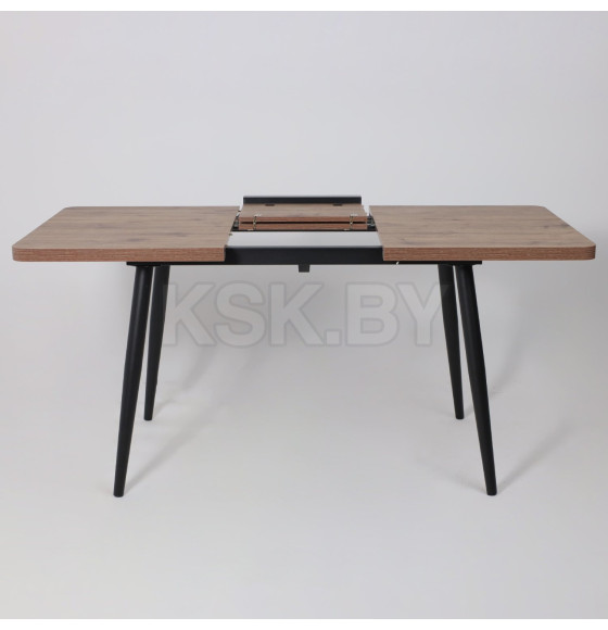 Стол BORG RADIAL-120, раздвижной 120(160)х80, Дуб Веллингтон/Чёрный (120040) 